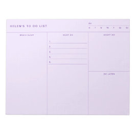 Bloco De Notas Brain Dump To Do List Notepad