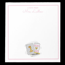 Bloco De Notas Branco de Apreciação de Professores do Primeiro Gr