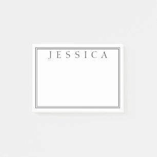 Bloco De Notas Branco e enegreça   seu nome