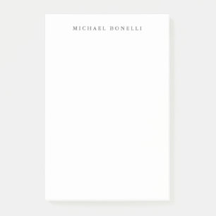 Bloco De Notas Branco moderno elegante minimalista simples