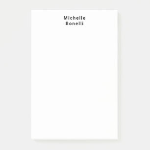 Bloco De Notas Branco moderno minimalista comum profissional
