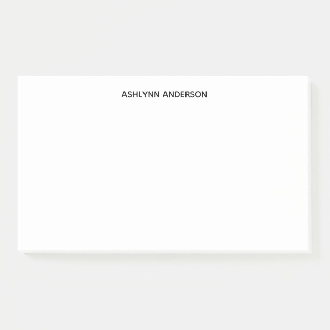 Bloco De Notas Branco personalizado (Frente)