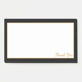 Bloco De Notas Branco Preto e Dourado