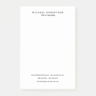 Bloco De Notas Branco preto minimalista e elegante e simples