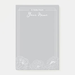 Bloco De Notas Brancos personalizados esboçados com borda