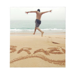 Bloco De Notas BRASIL. Homem do peito vestindo roupa de banho