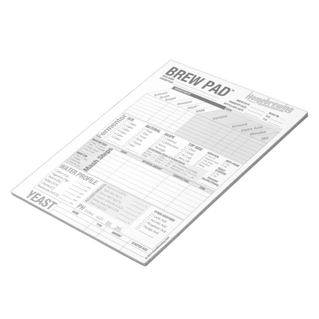 Bloco De Notas Brew Pad (Inclinado)