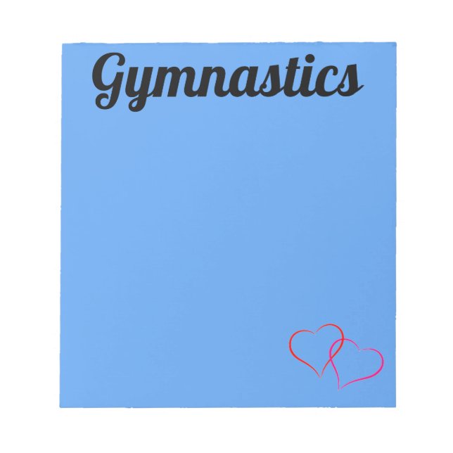 Bloco De Notas Bright Blue GYMNASTICS NOTEPAD (Frente)