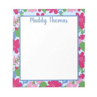 Bloco De Notas Bright Floral Notepad