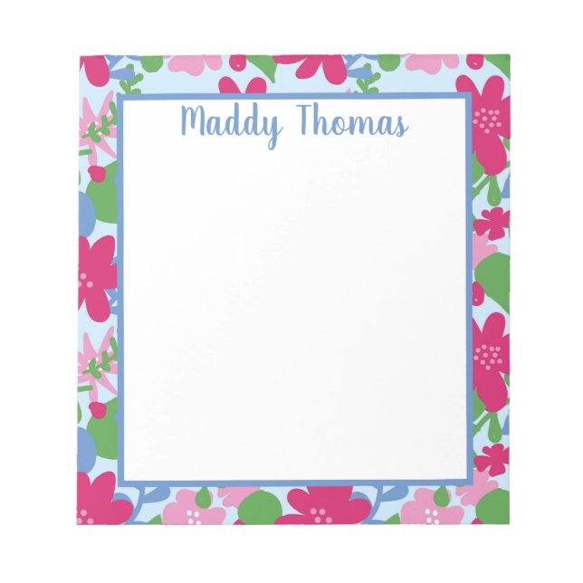 Bloco De Notas Bright Floral Notepad (Frente)