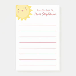 Bloco De Notas Brilhante Simples Da Mesa Do Professor