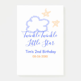 Bloco De Notas Brilhe brilhe estrelinha aniversário roxo laranja