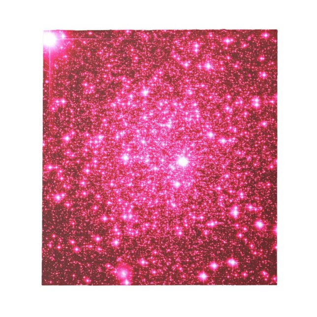Bloco De Notas Brilho Astral Rosa Quente (Frente)