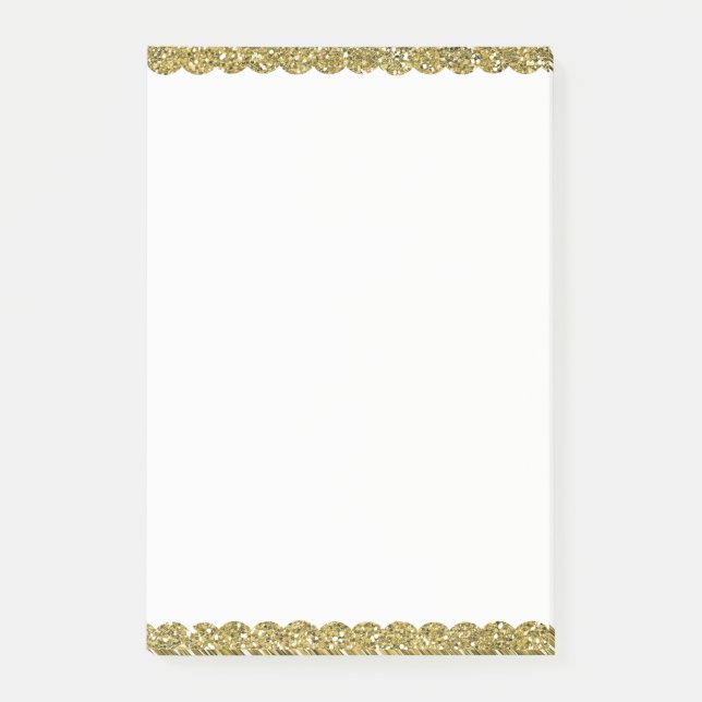 Bloco De Notas Brilho de Faux Dourado Glitter (Frente)