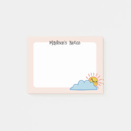 Bloco De Notas Brilho do Sol e Nuvens Personalizado