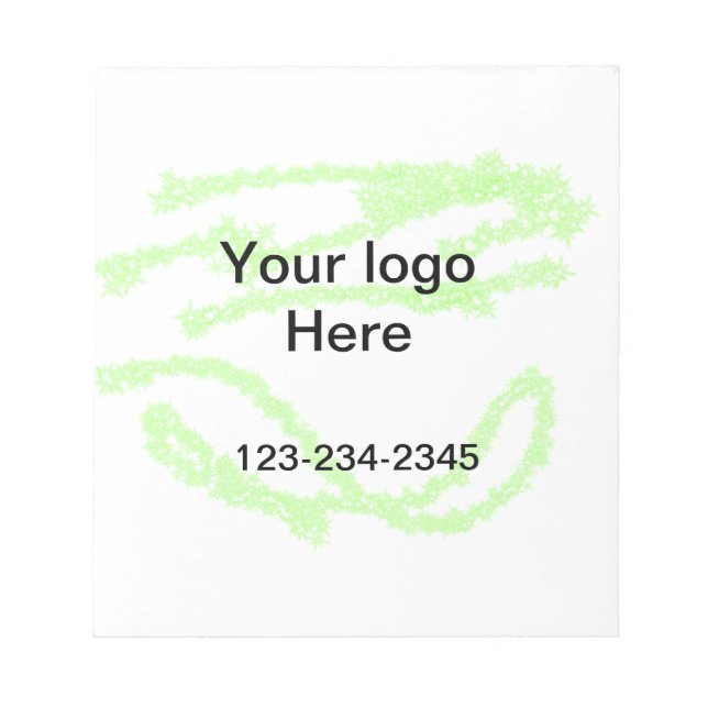 Bloco De Notas Brilho glitter verde simples adicione seu número d (Frente)