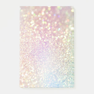 Bloco De Notas Brilho iridescente bonito 1 de Bokeh & de falso