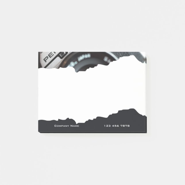 Bloco De Notas Brindes Promocionais de Fotógrafo Branco Preto (Frente)