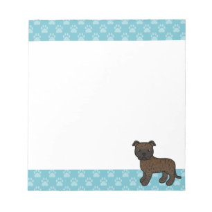 Bloco De Notas Brindle Staffordshire Bull Terrier Dog
