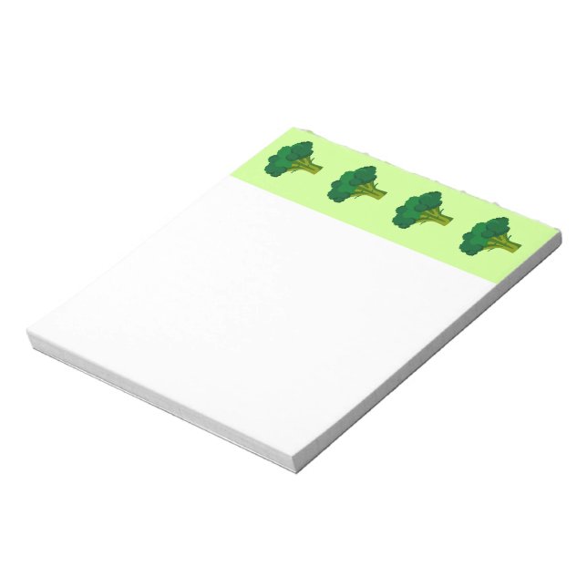 Bloco De Notas Brócolis Verde Vegetal Alimentação Saudável Legume (Invertido)