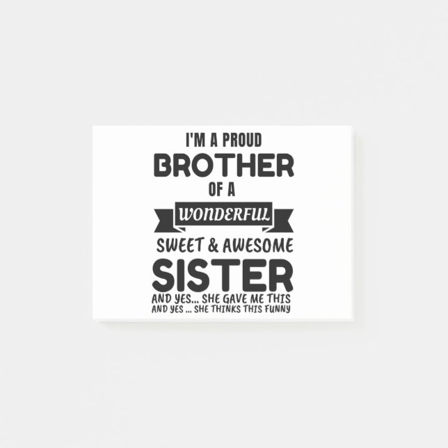 Bloco De Notas Brother And His Awesome Sister (Frente)