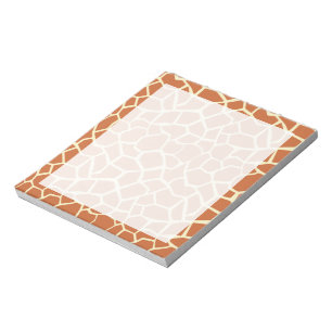 Bloco De Notas Brown Giraffe Pattern