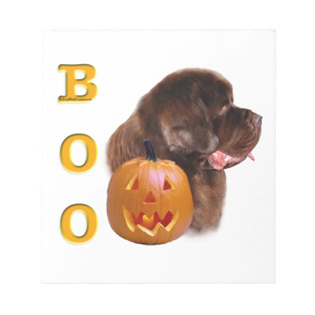 Bloco De Notas Brown Halloween BOO, Terra Nova (Frente)