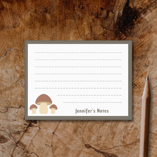 Bloco De Notas Brown Mushroom (Brown Mushroom Post-it Notes)