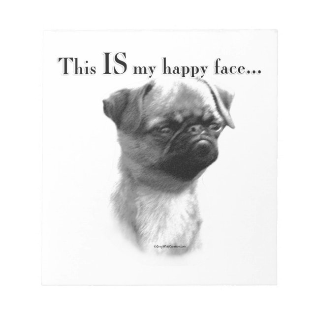 Bloco De Notas Bruxelas Griffon Happy Face (Frente)