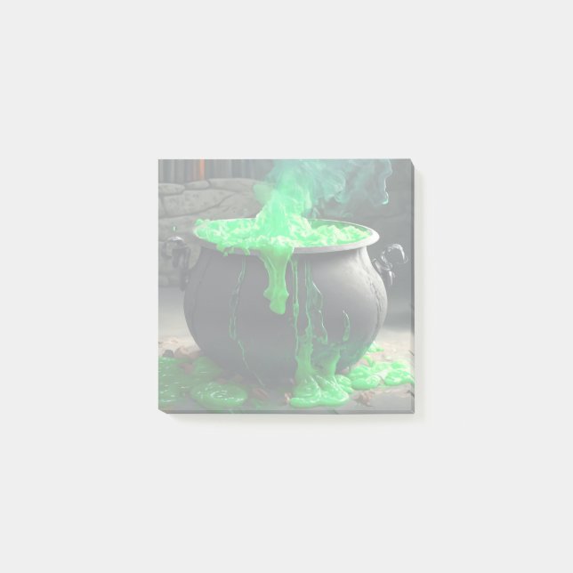 Bloco De Notas Bubbling Witch's Cauldron Halloween (Frente)