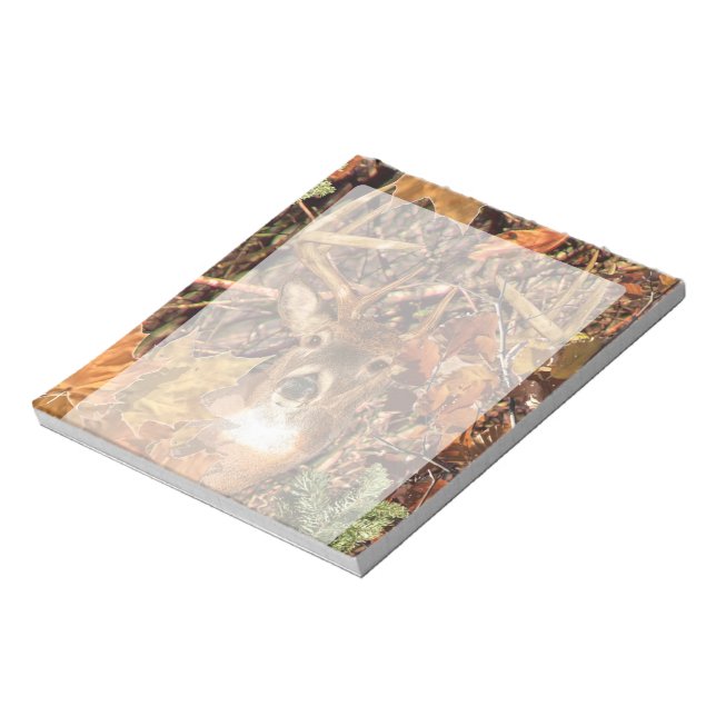 Bloco De Notas Buck in Fall Camo White Tail Deer (Invertido)