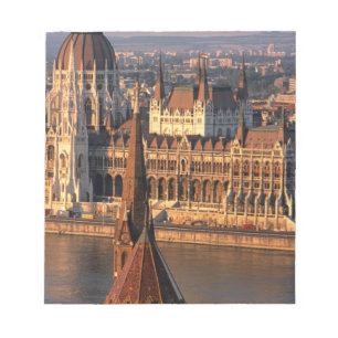 Bloco De Notas Budapest, Hungria, Rio Danúbio, Parlamento