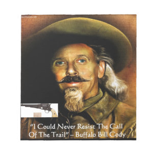 Bloco De Notas Buffalo Bill Cody Sua Arma E Citação De Presentes