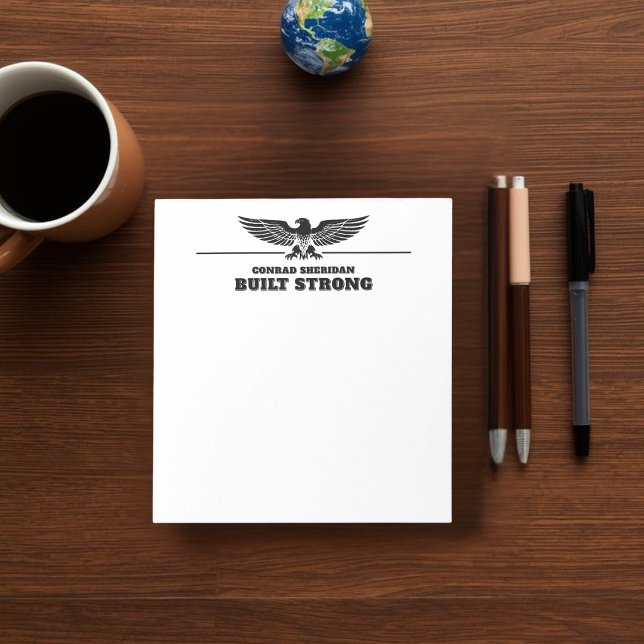 Bloco De Notas Built Strong Personalized Eagle (Criador carregado)