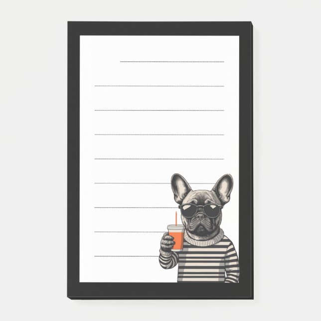 Bloco De Notas Buldogue Francês (Frente)