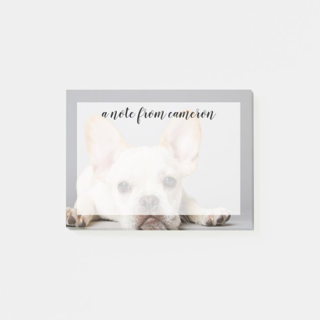 Bloco De Notas Bulhdog Francês Deitado (Frente)