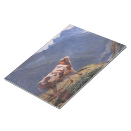 Bloco De Notas Bull nos Alpes (por Eugène Burnand)