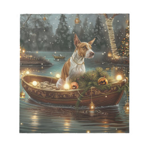 Bloco De Notas Bull Terrier Christmas Voyage festiva