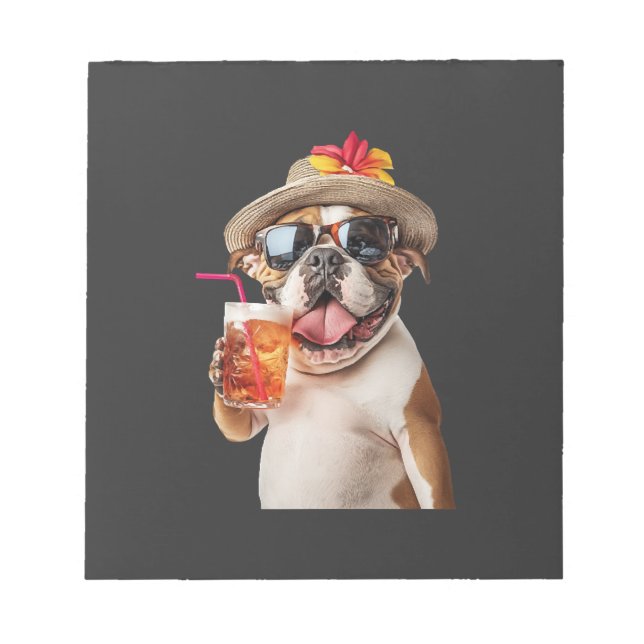 Bloco De Notas Bulldog Inglês (Frente)