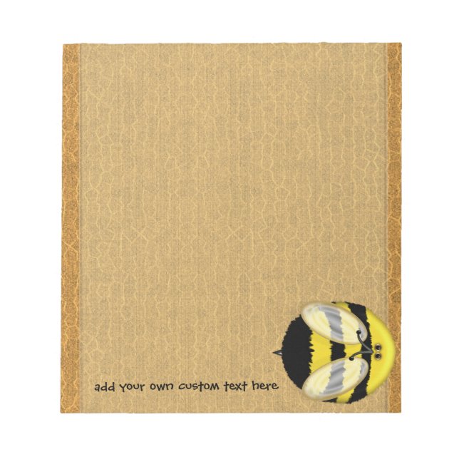 Bloco De Notas Bumble Bee Pequeno Notepad Personalizado (Frente)