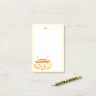 Bloco De Notas Bunny Sweet Dessert Cinnamon Bun