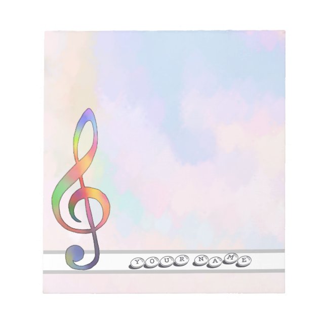 Bloco De Notas bunter Notenschlüssel (Frente)