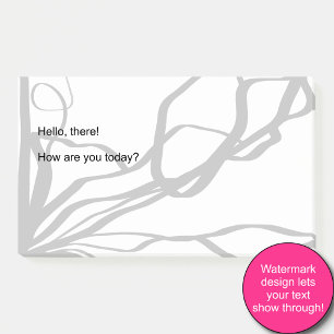 Bloco De Notas Buquê Blanc: Abstrato branco e preto