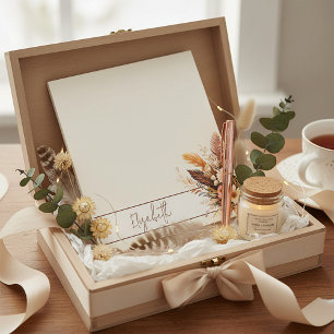 Bloco De Notas Buquê boho personalizado em tons terrosos