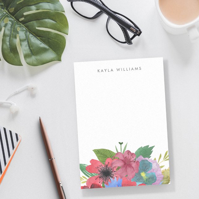 Bloco De Notas Buquê de flor selvagem personalizado (Criador carregado)