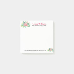 Bloco De Notas Buquê de Flores de Aquarelas Oink