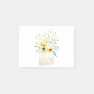 Bloco De Notas buquê de flores numa pintura a aquarela bolsa