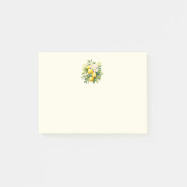 Bloco De Notas Buquê de Limão com Flores Brancas