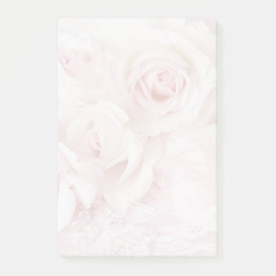Bloco De Notas Buquê Elegante de Rosas Rosa Vintage