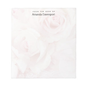 Bloco De Notas Buquê Elegante de Rosas Rosa Vintage